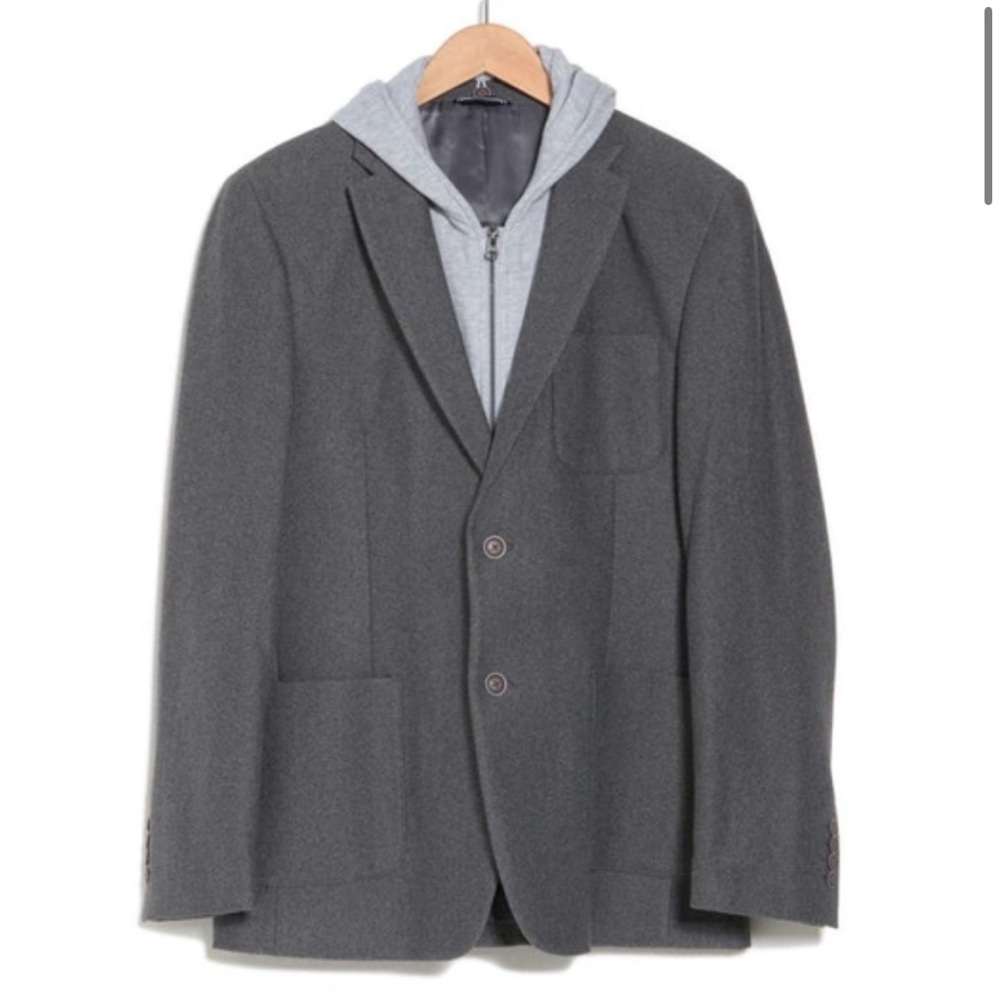 DICKIE INSERT HOODIE SPORT COAT IN GRAY